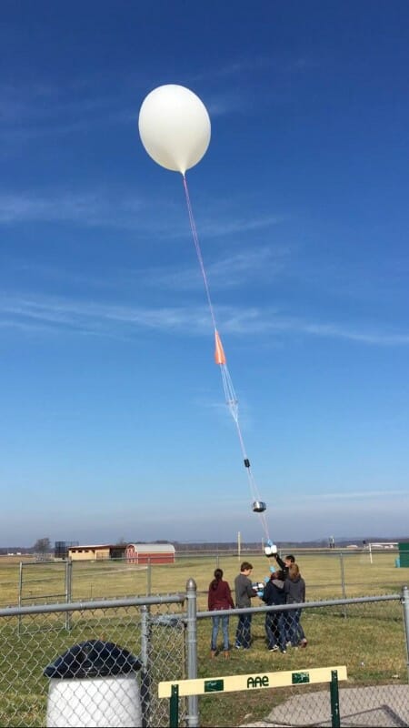 Students launch a high-altitude balloon