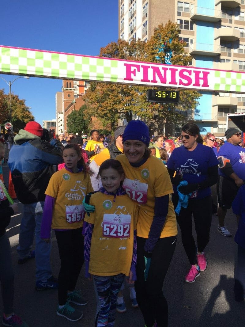 Girls on the Run crosses the finish line at a 5k run