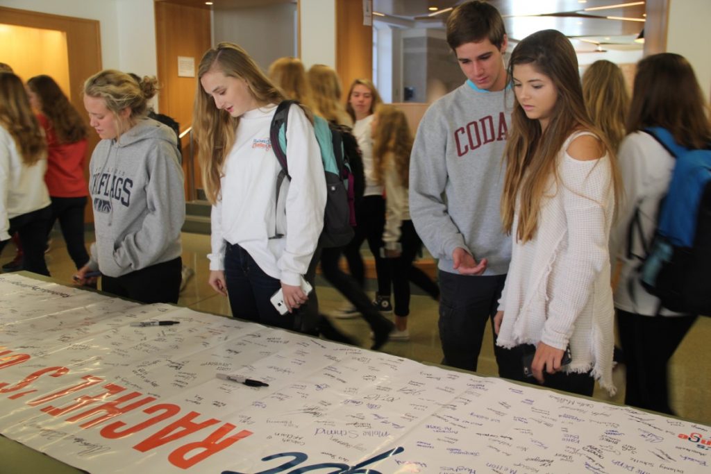 Students sign Rachel's Challenge