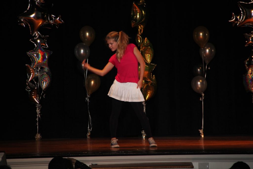 Students perform in the middle school talent show