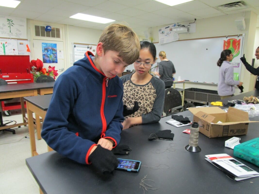 6th Graders Create Conductive Gloves