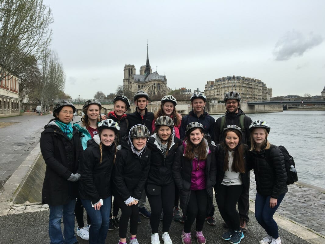 Students on the French Exchange Trip
