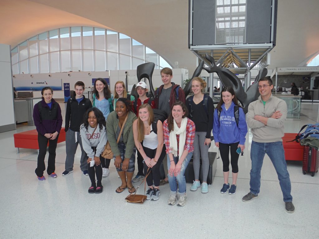 Students at the Buenos Aires Airport