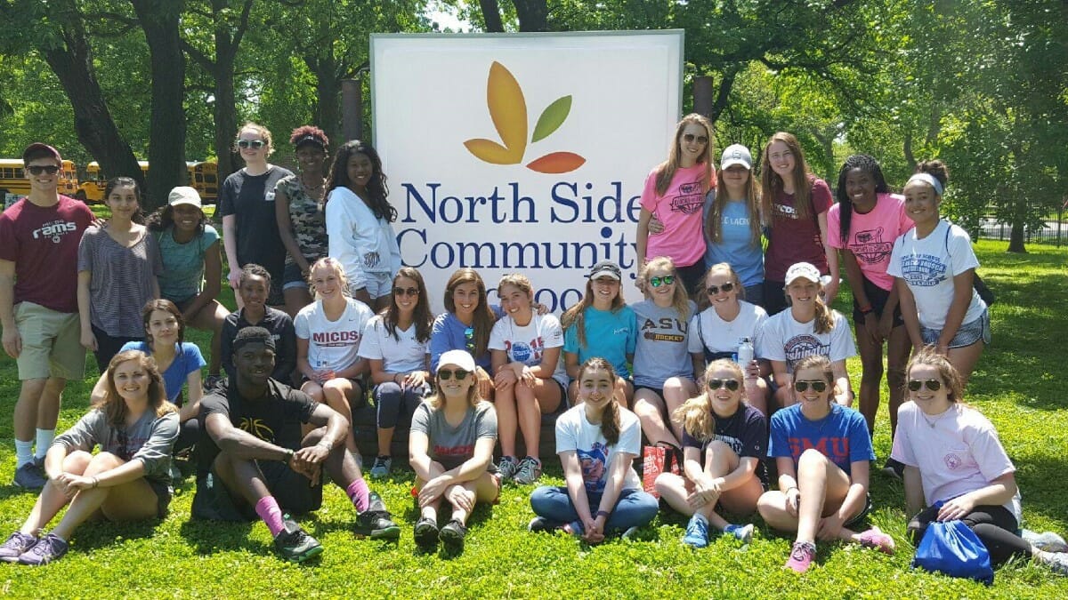 Students hold a field day at North side Community School