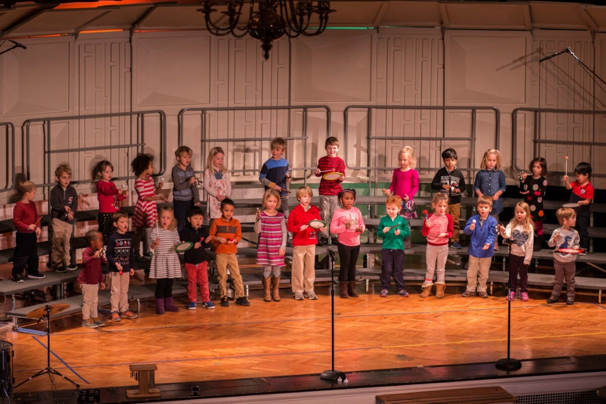 Lower school students perform the winter program