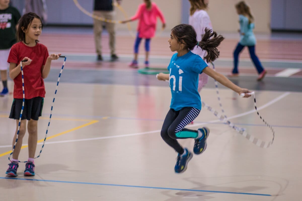 Students Jump Rope during Jump Rope for Heart