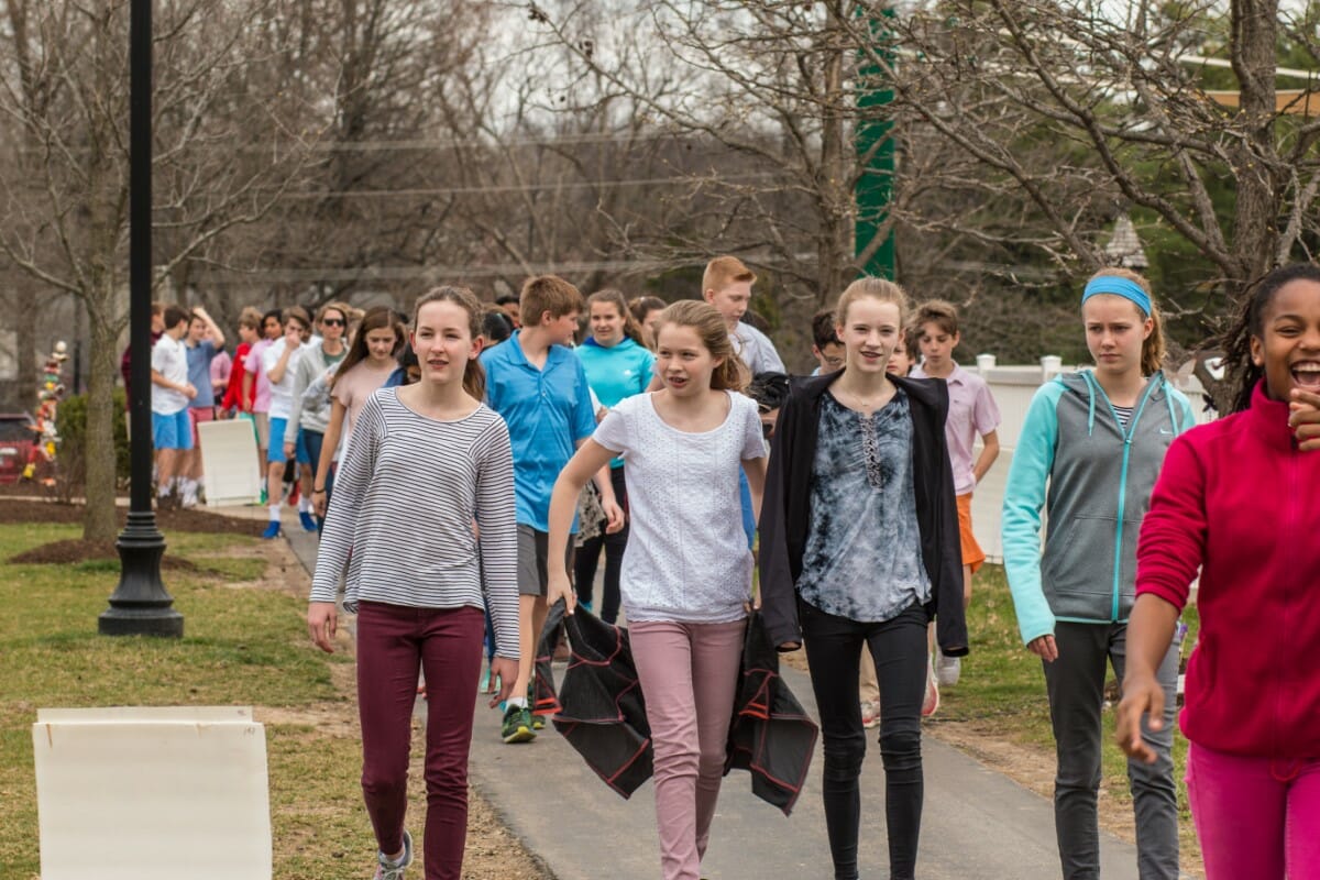 Students participate in the Walk for Wellness