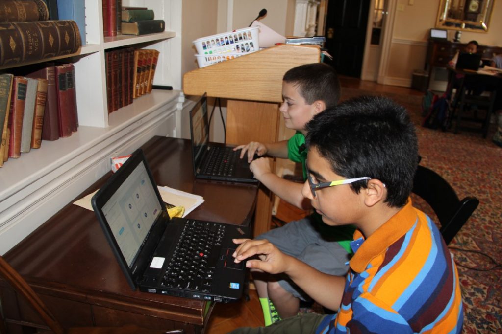 Sixth Graders engage in their project-based learning projects