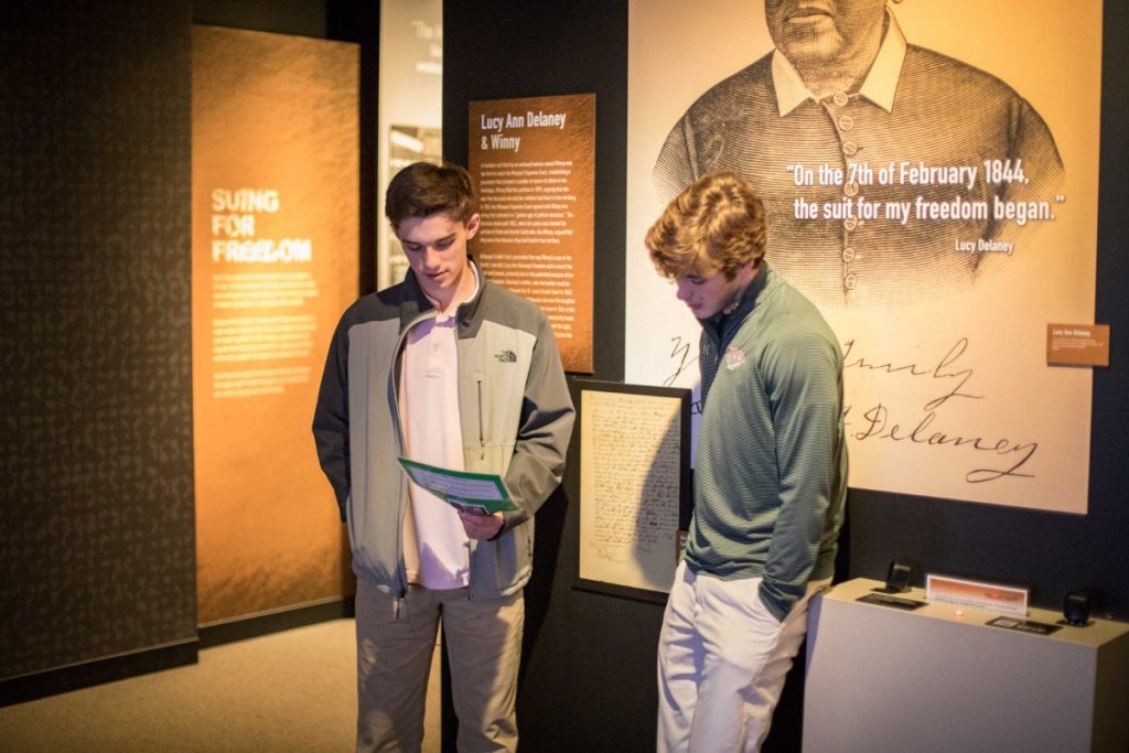 11th Graders visit the history museum's Civil Rights exhibit