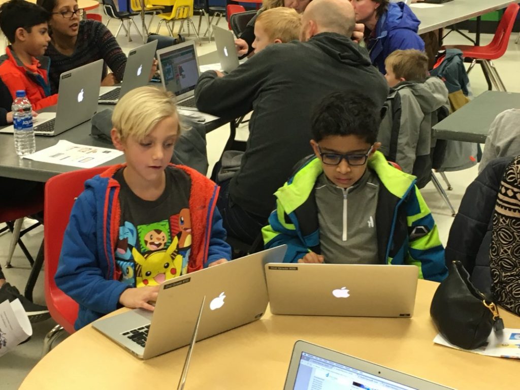 Students at the Beasley Family Coding