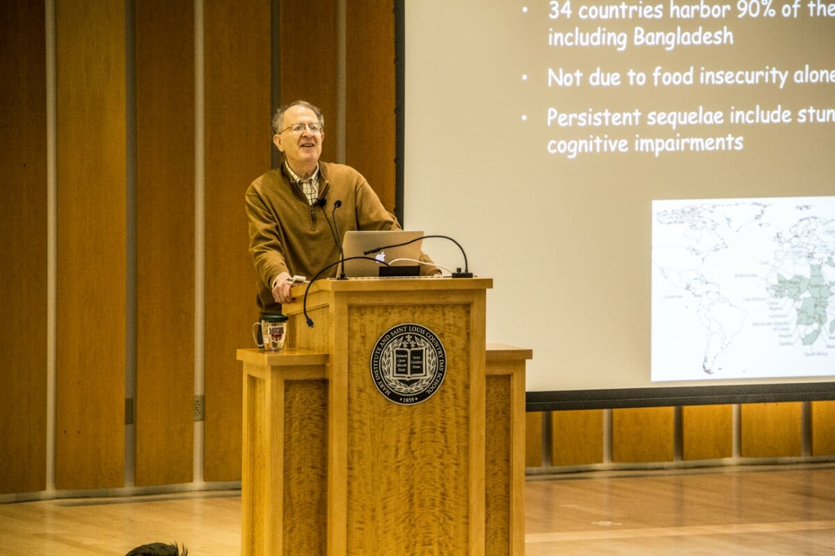 Dr. Jeffrey Gordon gives his Harbison Lecture to the Students of the Upper School