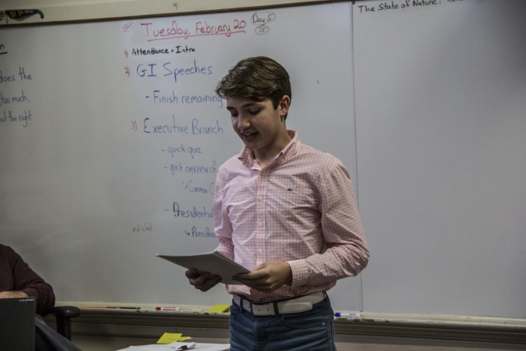 8th Graders present their personal essays