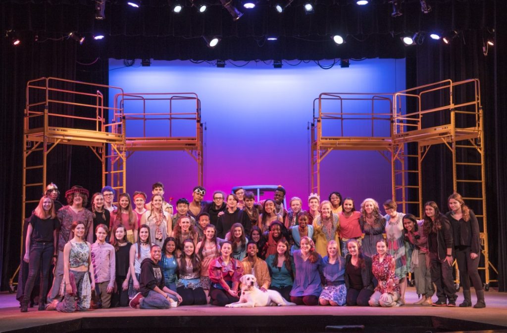 The cast and crew of Pippin