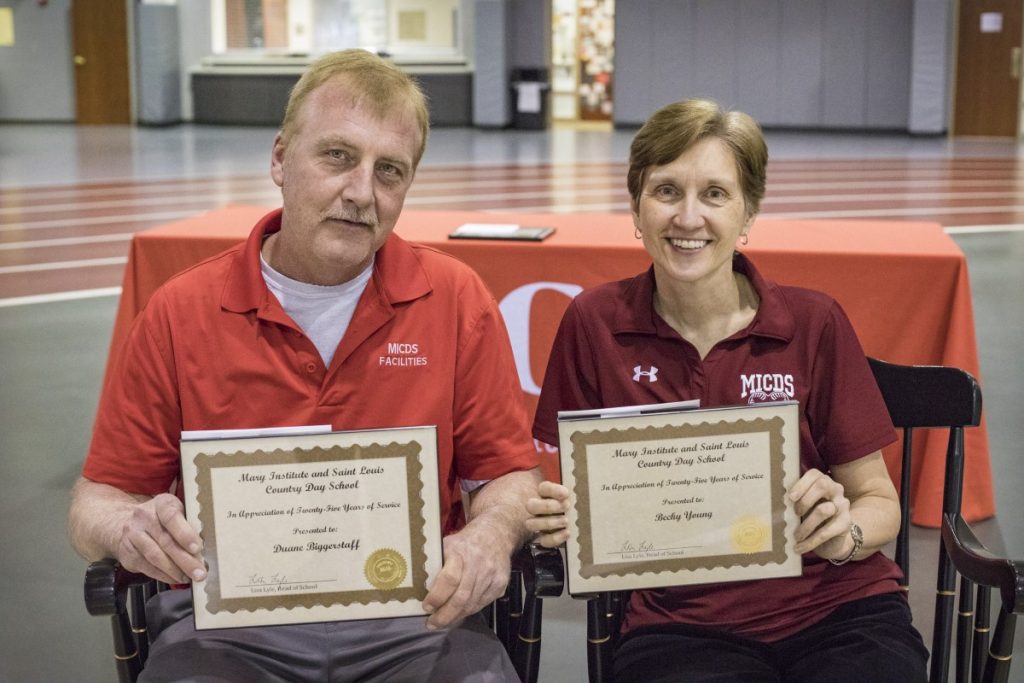 Faculty and Staff are recognized for years of service at MICDS