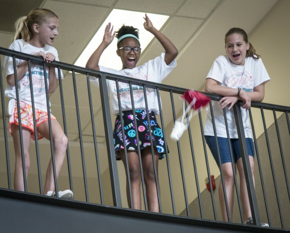 Fourth graders participate in activities for adventure night