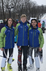 MICDS students Will Wurdack '21, Noah Kleinlehrer '22 and Davis Schukar '24 compete in WI ski race.
