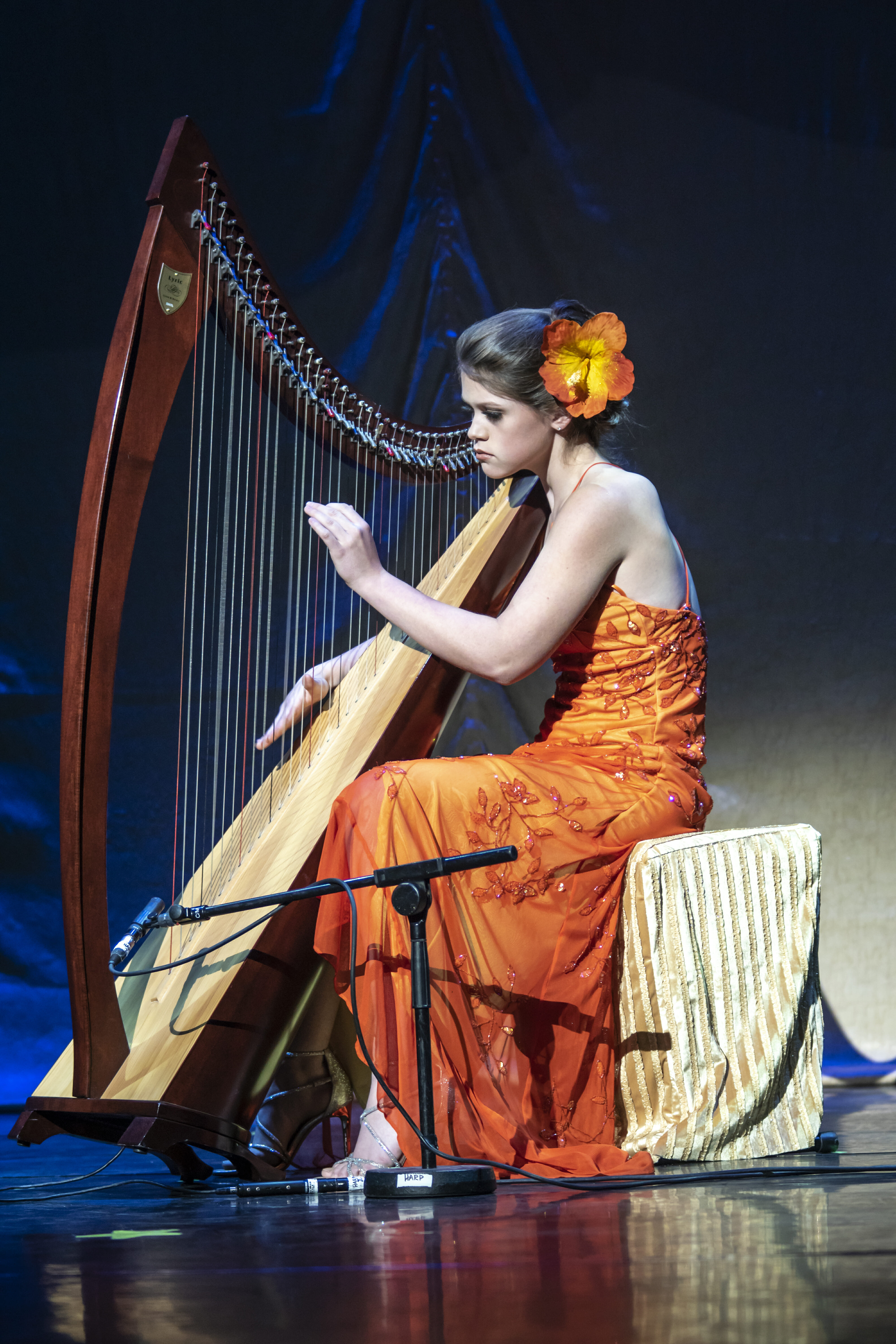 Mereya Riopedre Plays Harp
