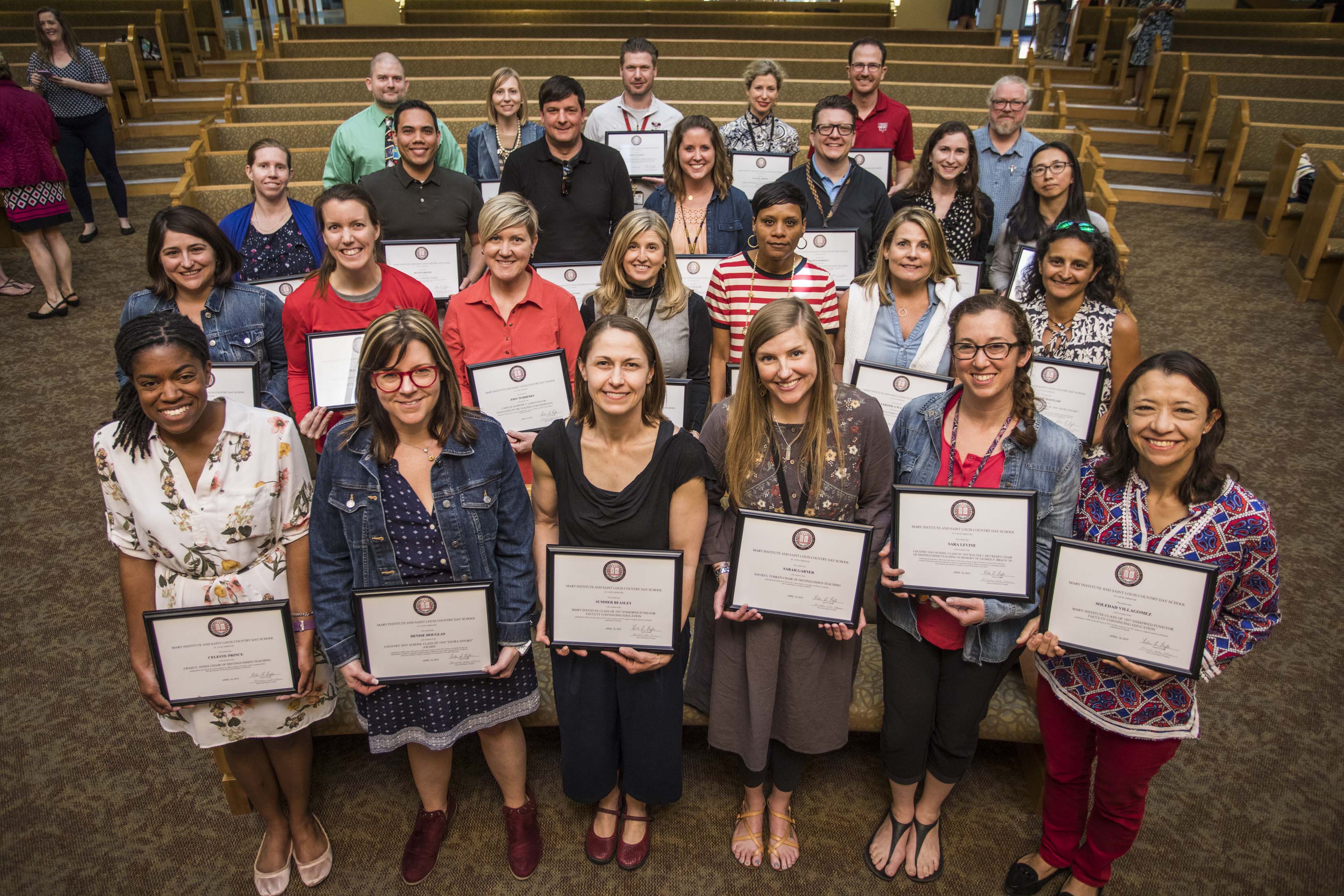 MICDS Faculty honored at annual awards presentation.