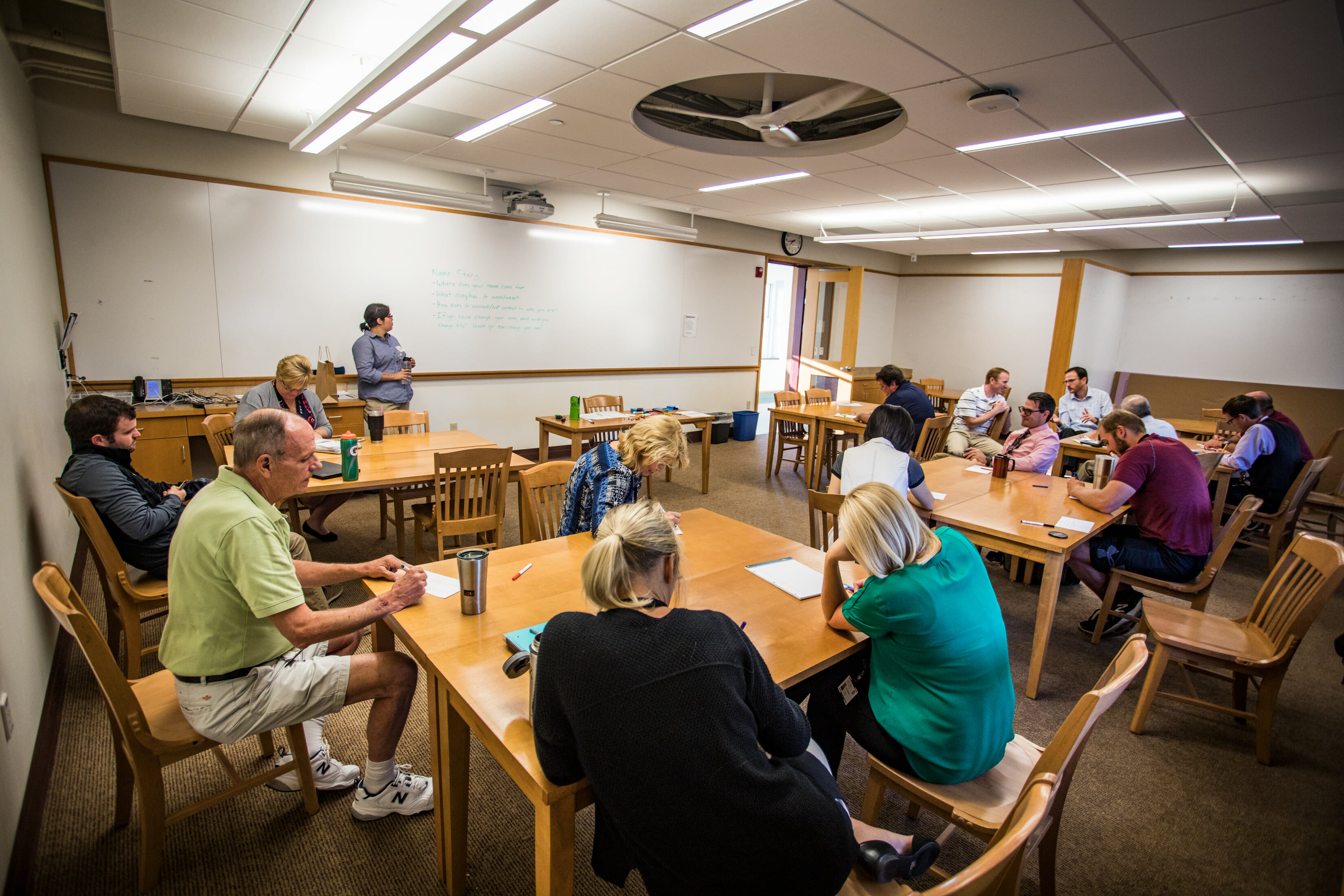 Faculty and Staff engage in a Cultural Competency workshop.