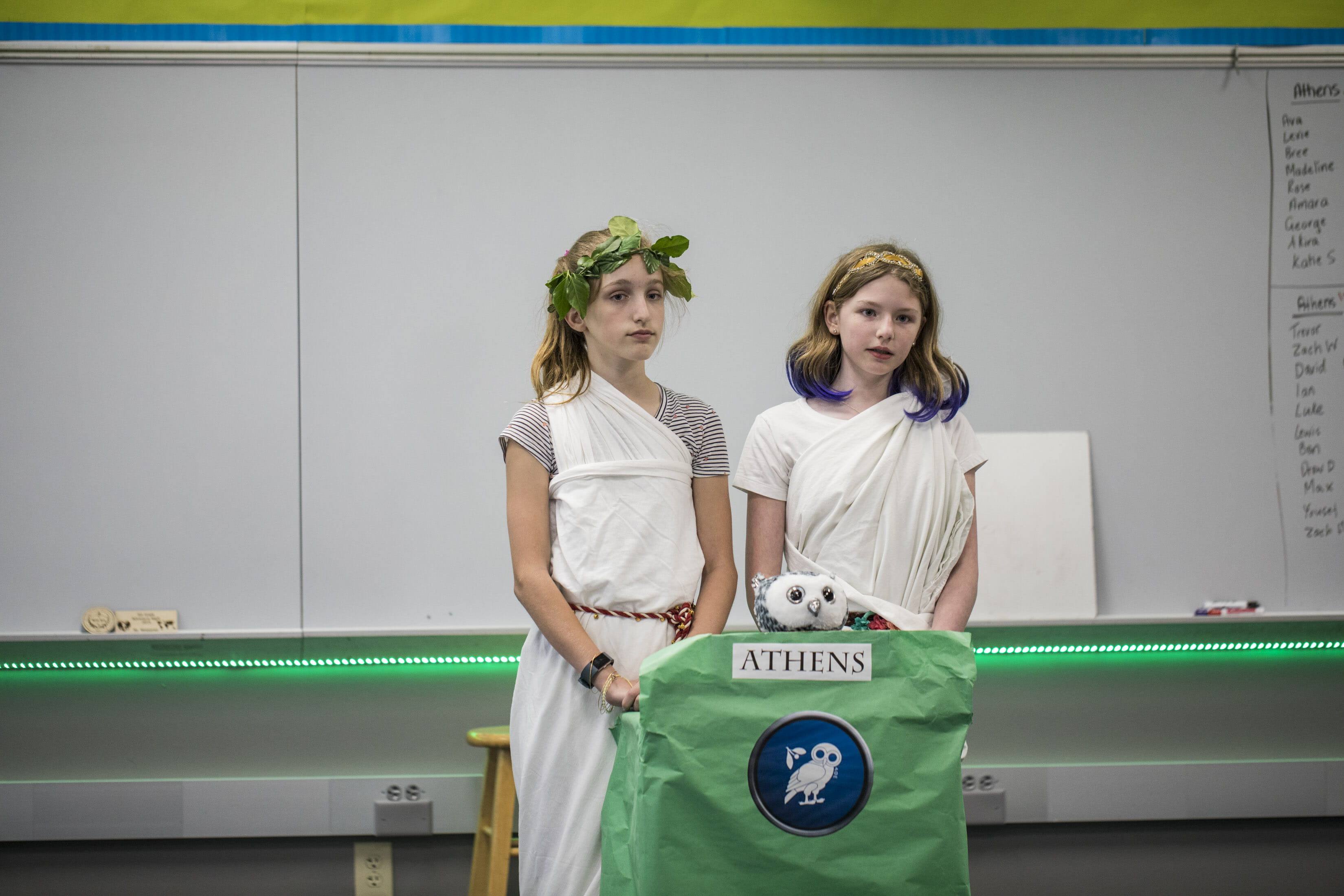MICDS 5th grade students researched and debated which Greek city-state was better: Athens or Sparta.