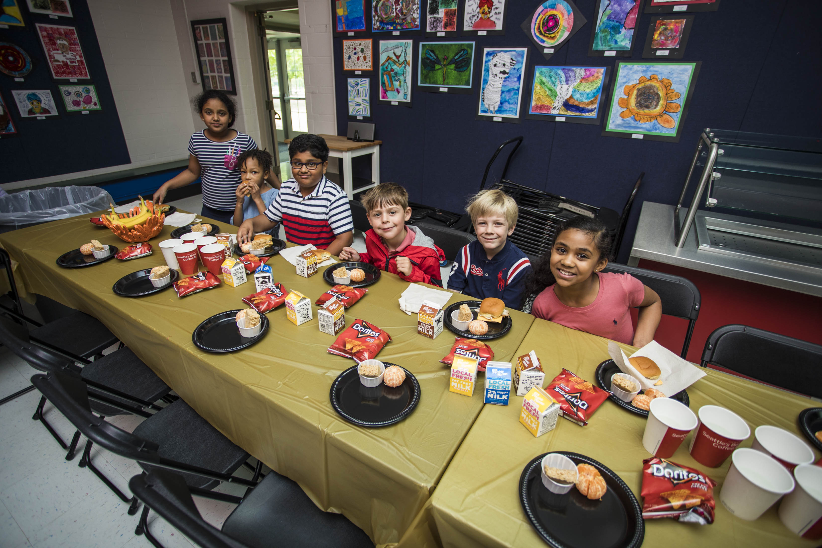 Beasley Lower School planned a surprise lunch for Janet McMillion.