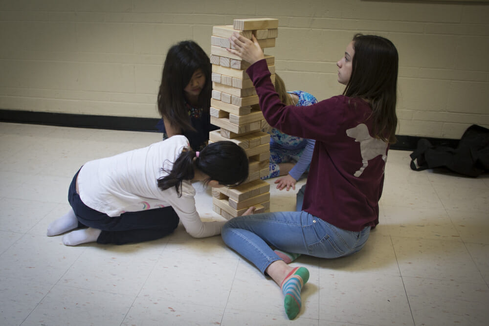 MICDS Middle School students enjoy games and community time at their annual Spring Fling.