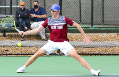 Evan Erb playing tennis